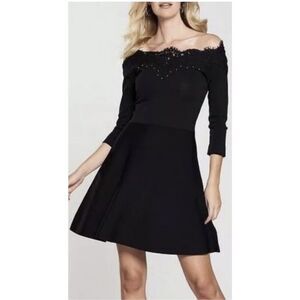 Karen Millen quarter sleeve lace & stud accented dress, NWT, size Small